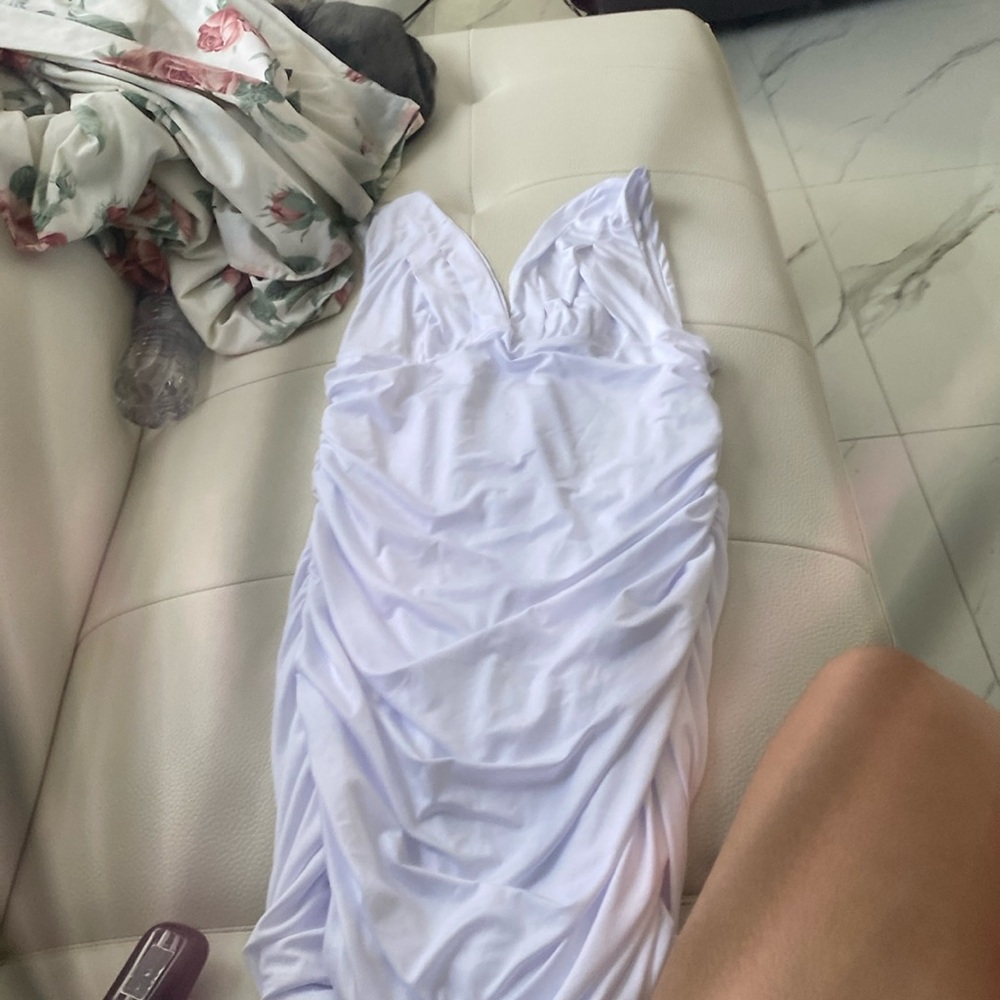 NWOT stretchy white fancy dress